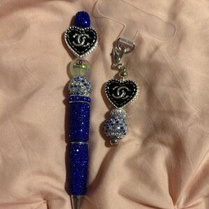 Rhinestone pen & matching